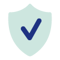 Icon of a shield and checkmark representing zero trust