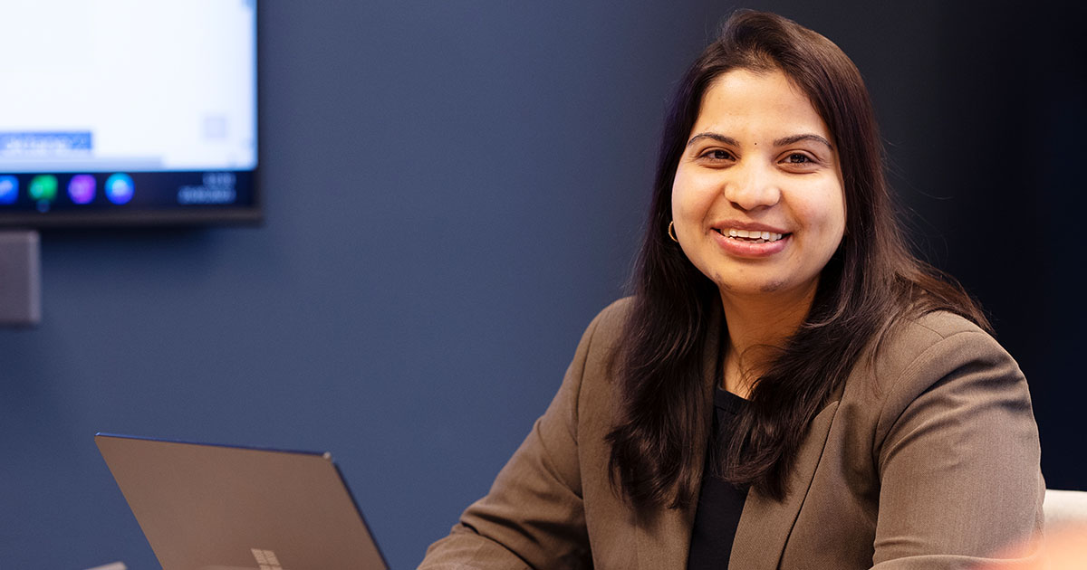 Lavanya in a meeting