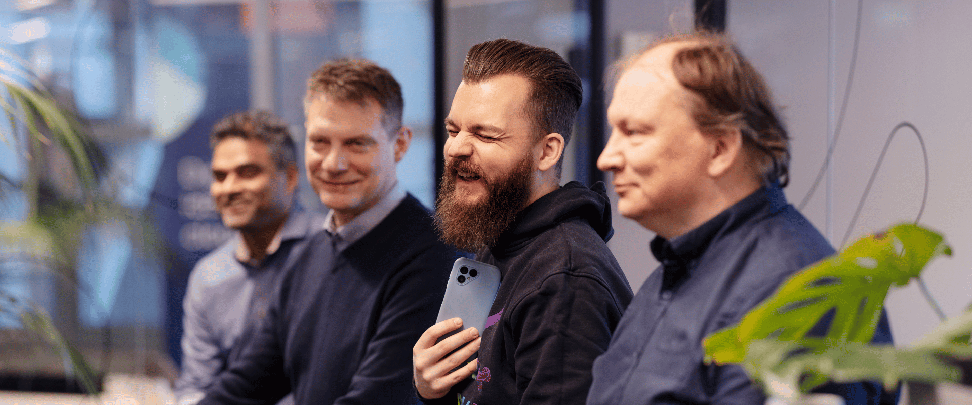 A moment with Gaurav, Eric, Andreas and Arne during a Cloudworks competence day
