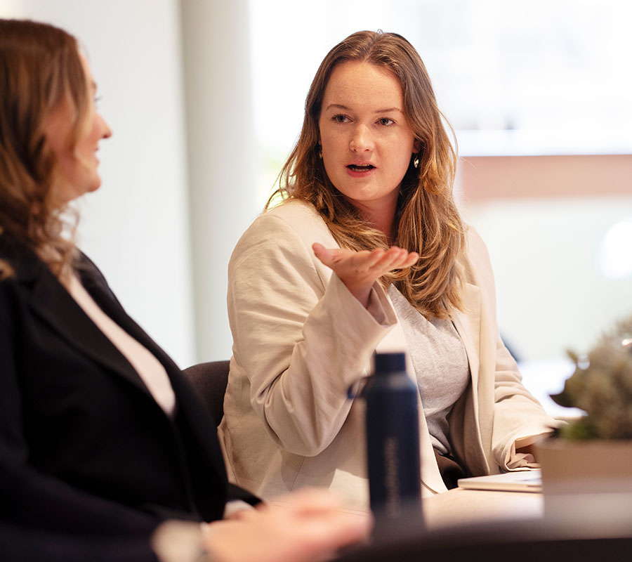 Juliane is talking in a meeting